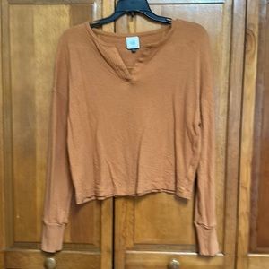 Cabi Long Sleeve Waffle material top.  Size Small.